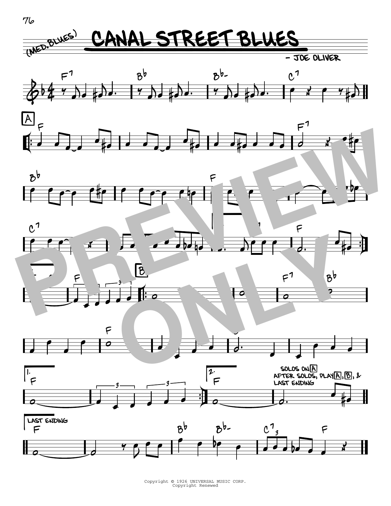 Product picture to: Canal Street Blues (arr. Robert Rawlins)