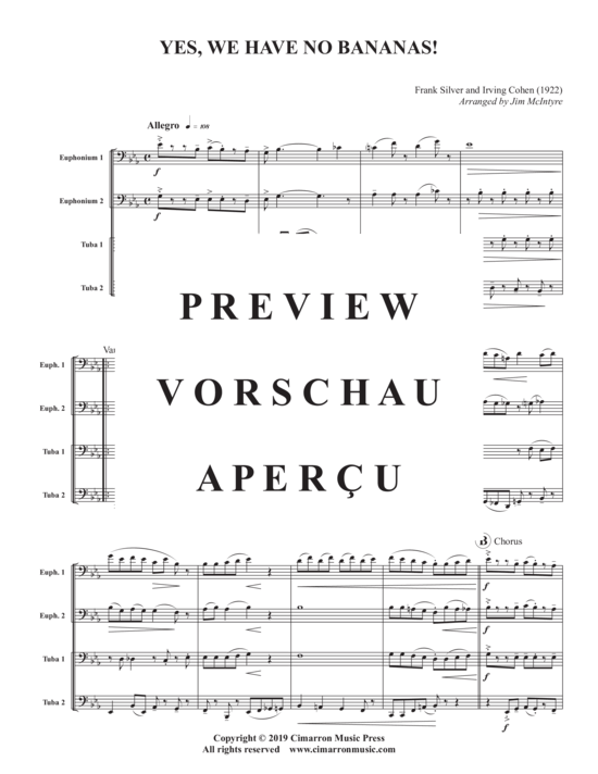 Product gallery: Page 3 of 10 Yes, We Have No Bananas! , , (Tuba Quartett EETT)