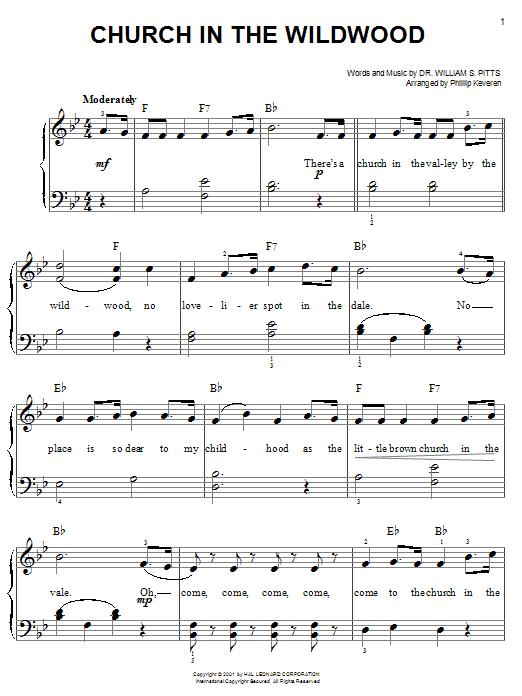 Product picture to: Church In The Wildwood (arr. Phillip Keveren)