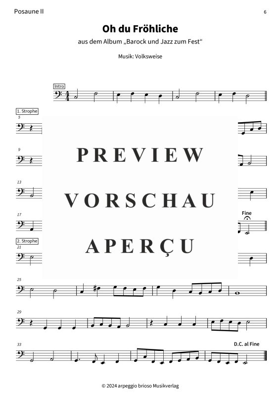 Product gallery: Page 8 of 8 Oh du Fröhliche - aus dem Album Barock und Jazz zum Fest, , (Duet 2x trombone)