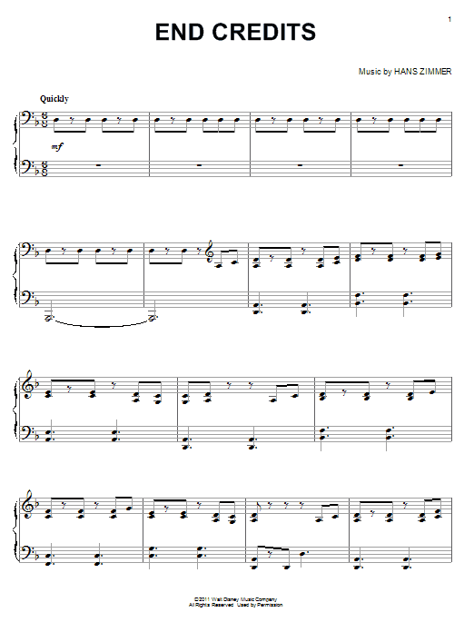 Product gallery: Page 1 of 1 End Credits, Hans Zimmer