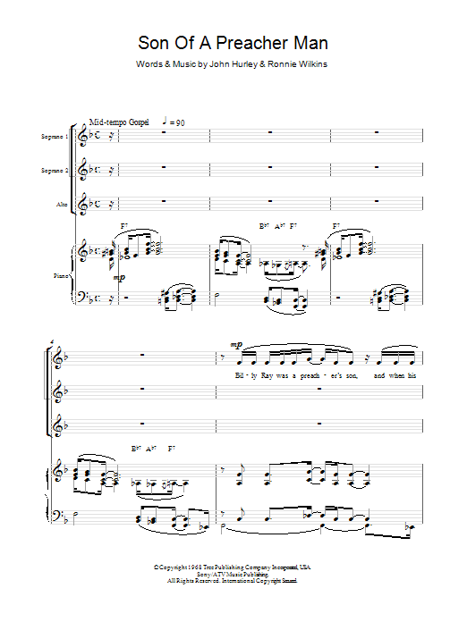 Produktgalerie: Seite 1 von 1 Son-Of-A-Preacher Man (arr. Berty Rice), Dusty Springfield, Chor