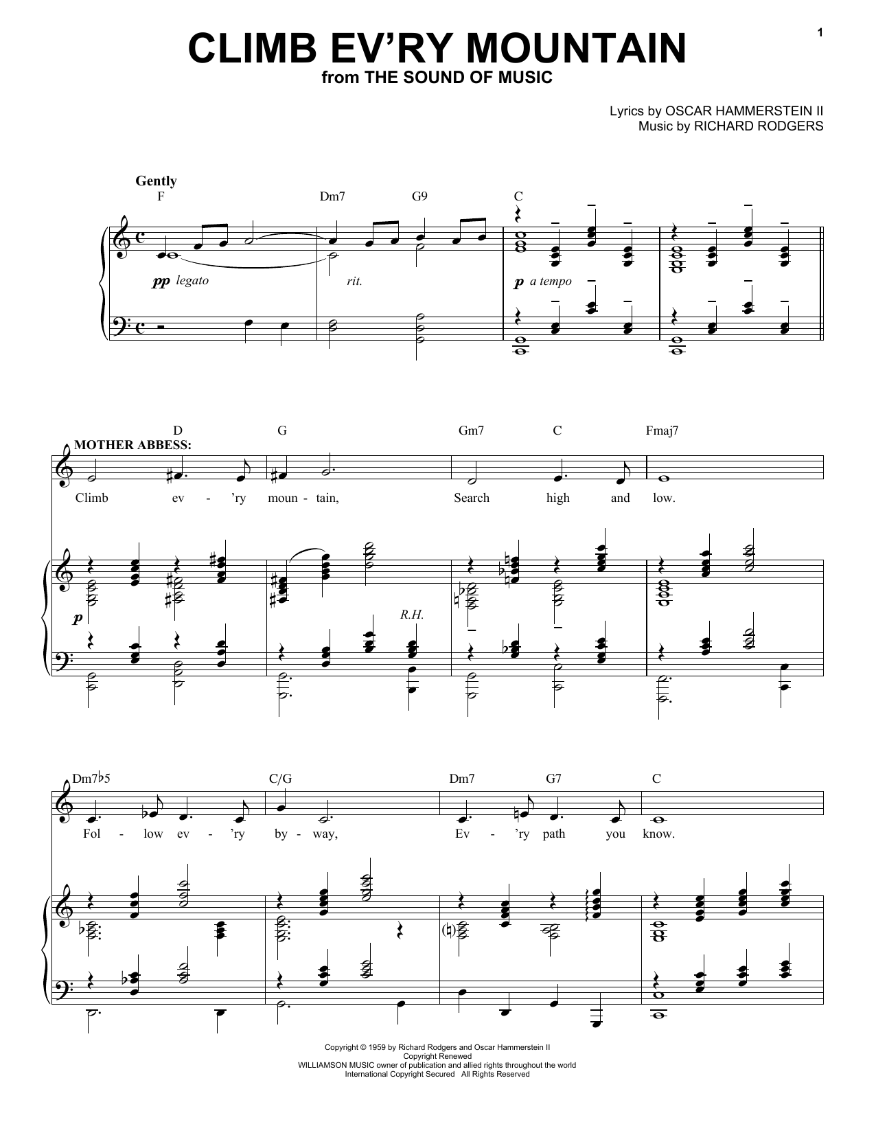 Product picture to: Climb Ev'ry Mountain (from The Sound of Music)