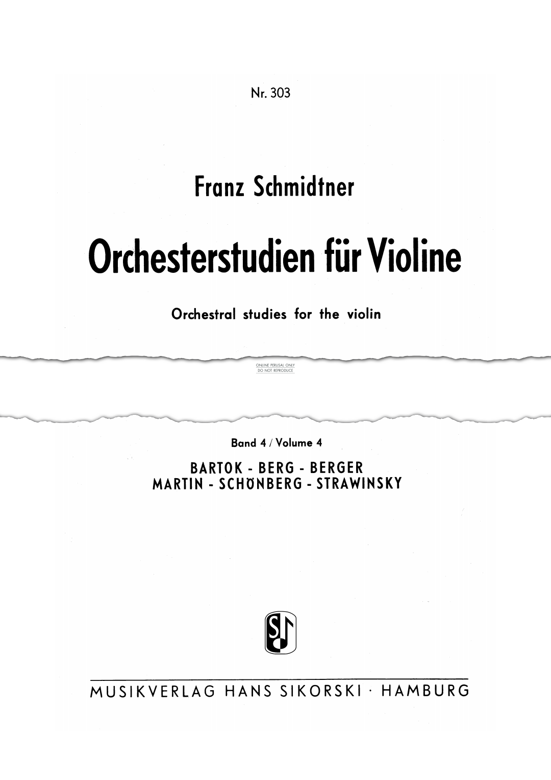 Product picture to: Orchestral Studies for Violin