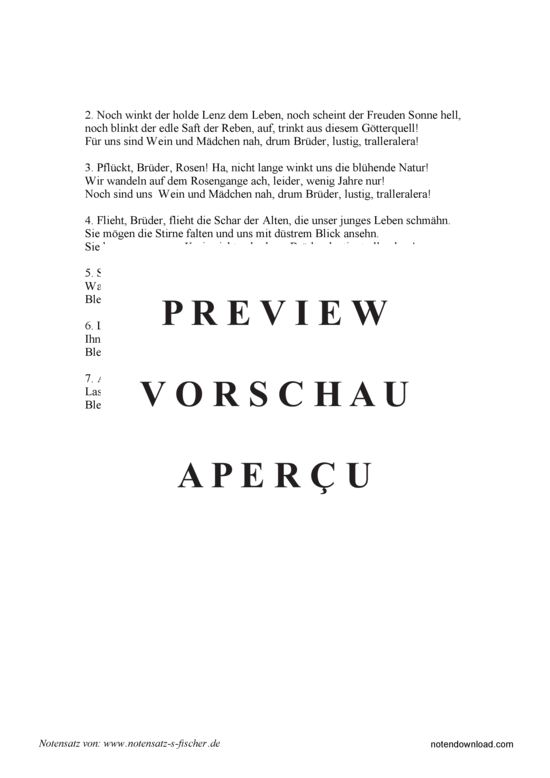 Product gallery: Page 3 of 3 Auf, Brüder, lasst uns Rosen pflücken , , Piano and Voice