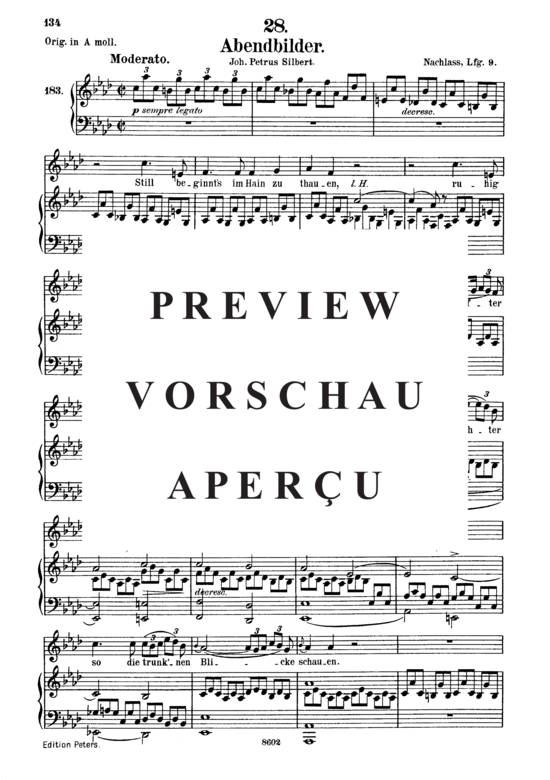 Product gallery: Page 2 of 7 Abendbilder D.650, , Medium Voice and Piano