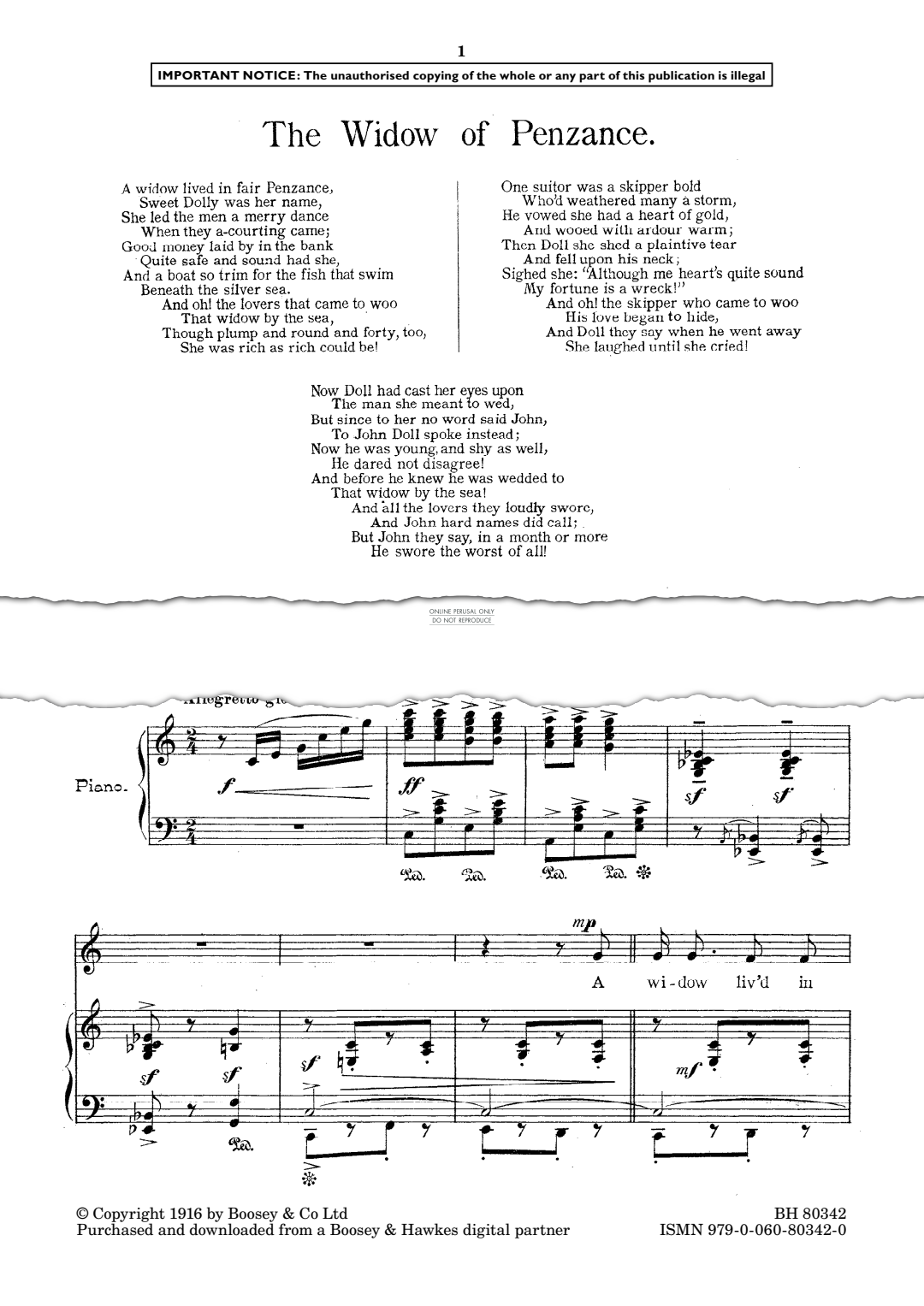 gallery: The Widow of Penzance, Eric Coates, Gesang, Klavier