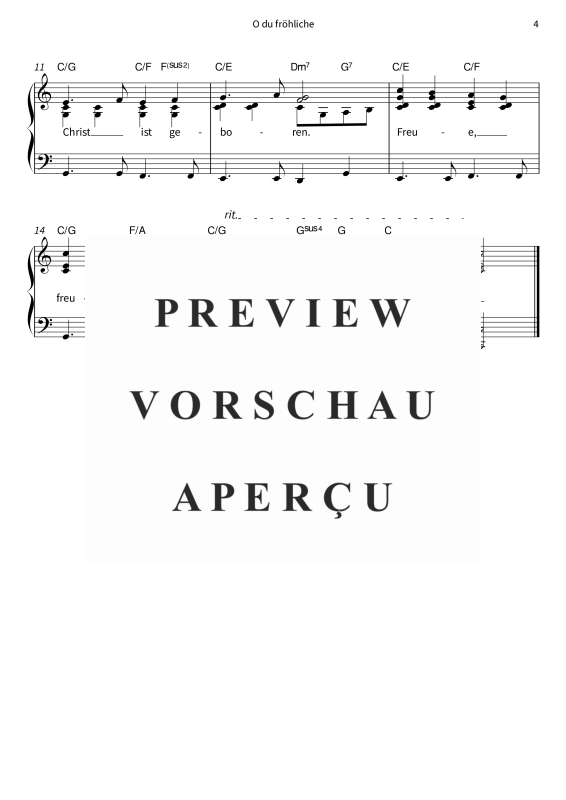 Produktgalerie: Seite 6 von 6 O du fröhliche - als leichte Pop-Ballade, , Klavier Solo