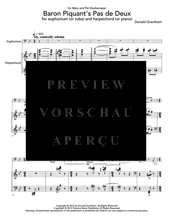 gallery: Baron Piquant´s Pas de Deux, , (Euphonium / Tuba und Cembalo / Klavier)