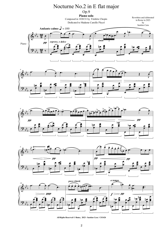 Produktgalerie: Seite 1 von 6 Nocturne Nr. 2 Es-Dur op. 9, , Klavier Solo
