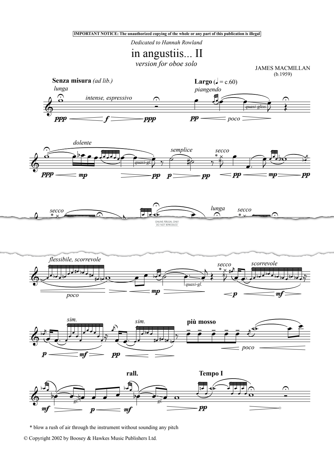 Produktgalerie: Seite 1 von 1 in angustiis ... II, James MacMillan, Oboe
