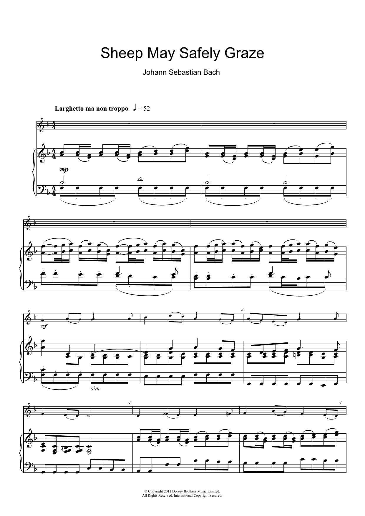 Produktgalerie: Seite 1 von 1 Sheep May Safely Graze, Johann Sebastian Bach, Klarinette