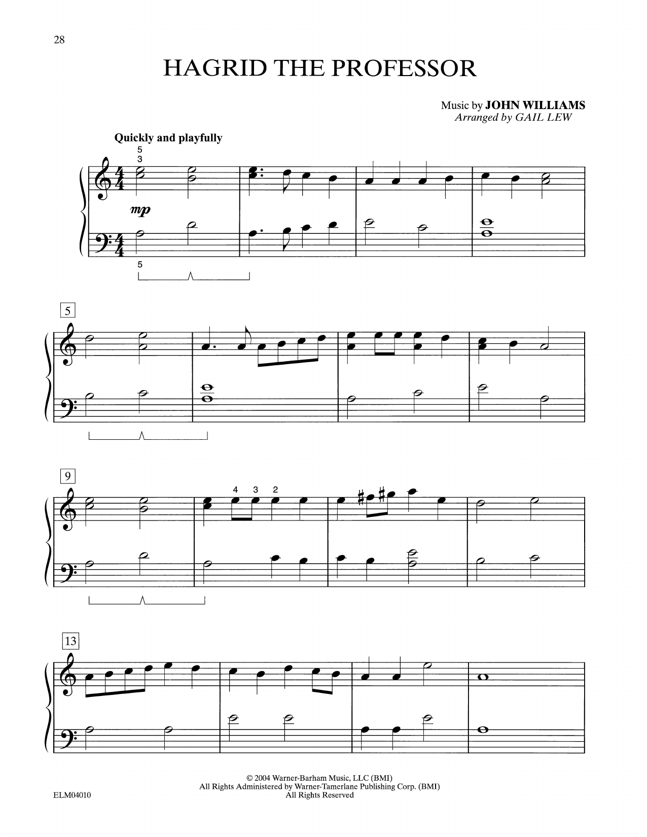 Product picture to: Hagrid The Professor (from Harry Potter) (arr. Gail Lew)