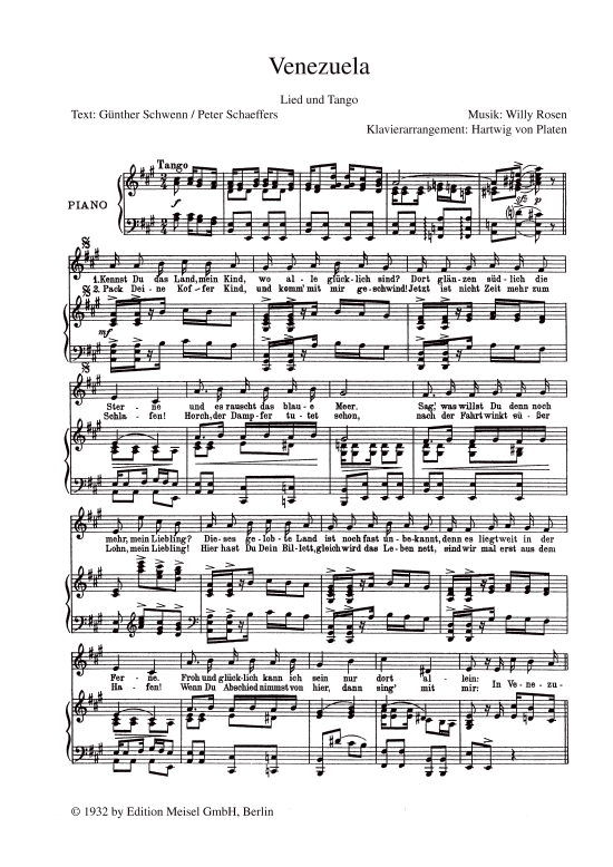 Produktbild zu: VenezuelaLied und Tango