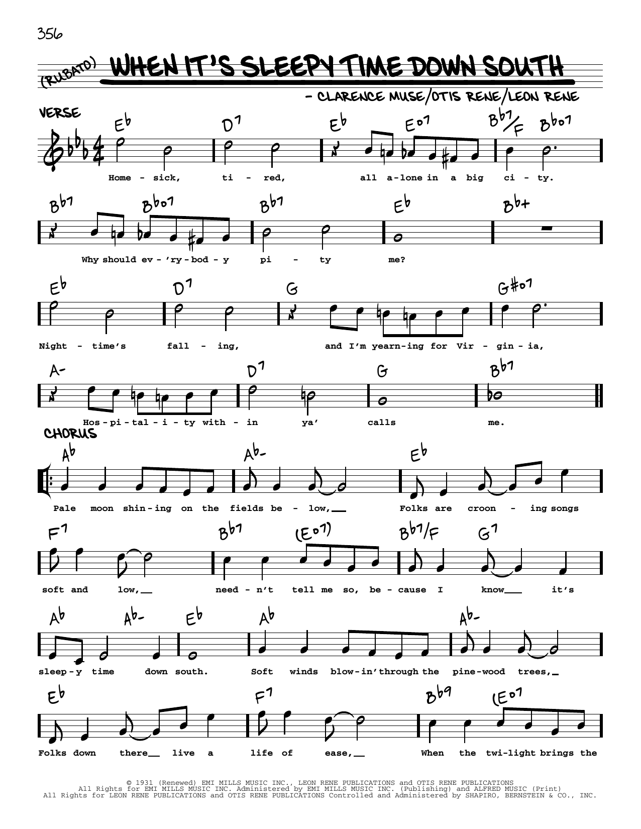 Produktbild zu: When It's Sleepy Time Down South (arr. Robert Rawlins)