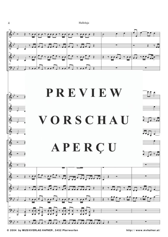 gallery: Halleluja aus Der Messias, , (Blechbläser Ensemble und 4-st. Chor)