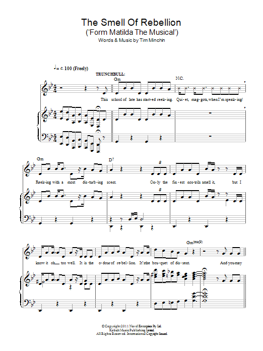 Produktbild zu: The Smell Of Rebellion (from Matilda The Musical)