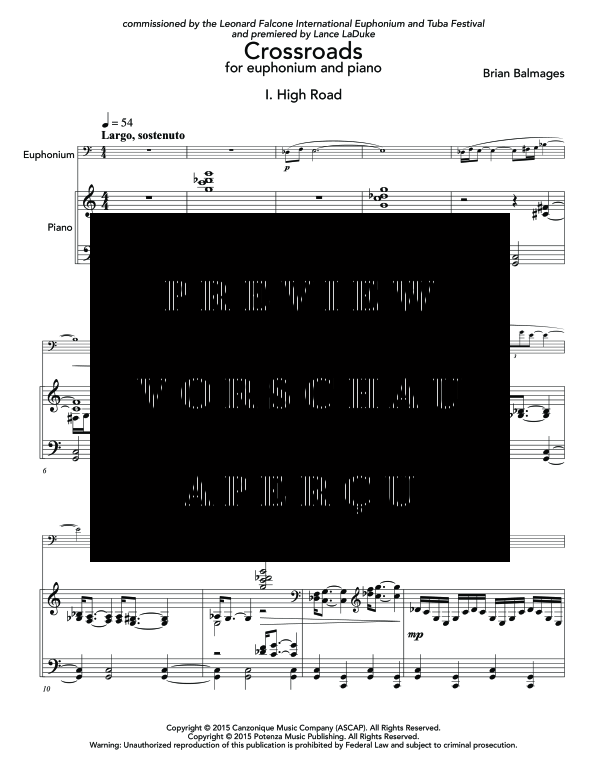 Product gallery: Page 5 of 11 Crossroads, , (euphonium and piano)