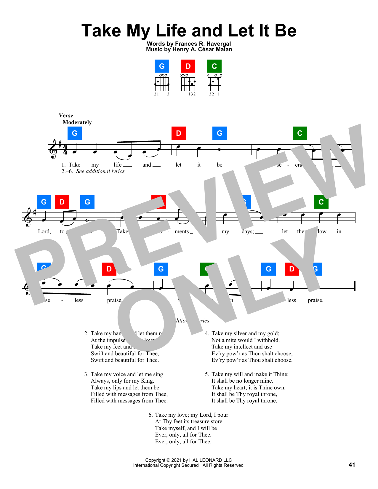 Produktbild zu: Take My Life And Let It Be