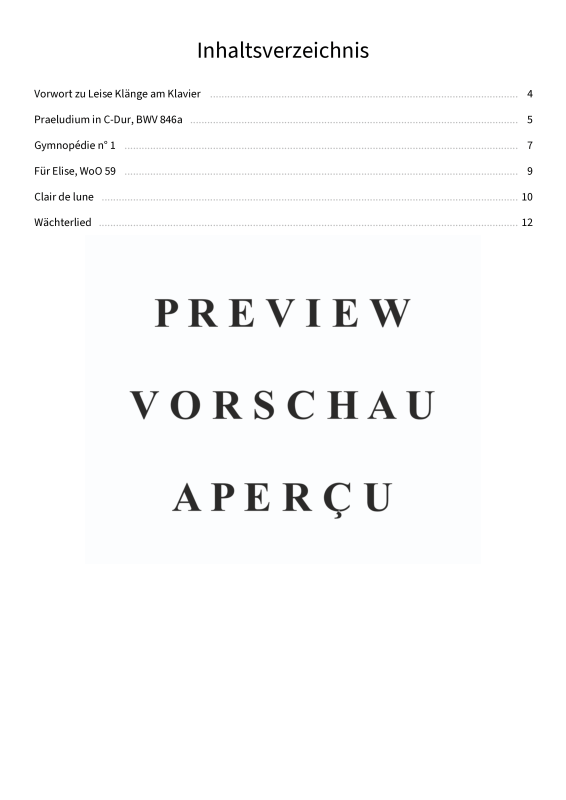 gallery: Leise Klänge am Klavier - Vereinfachte Werke für stille Augenblicke, , Klavier Solo