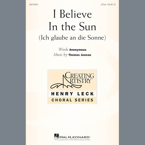 cover: I Believe In The Sun (Ich Glaube An Die Sonne), Thomas Juneau, Chor