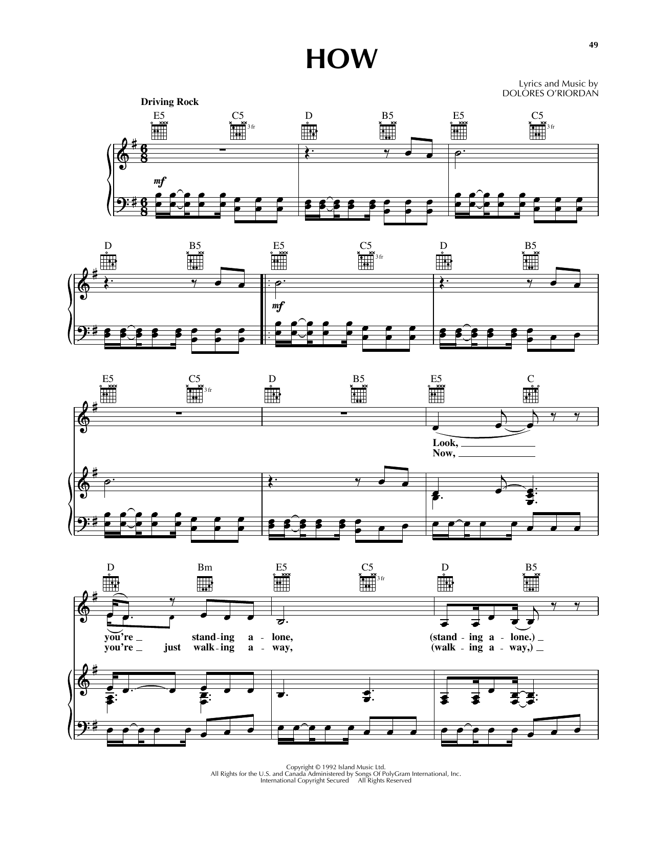 Produktgalerie: Seite 1 von 1 How, The Cranberries, Gesang, Gitarre, Klavier