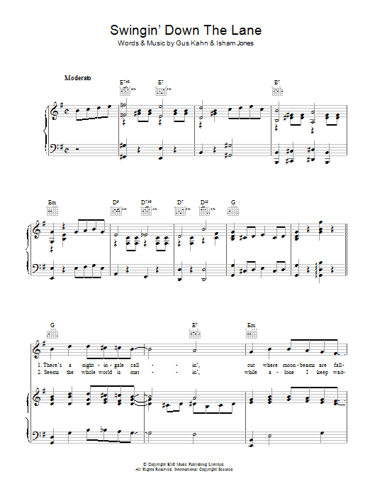 Produktbild zu:  Swingin' Down The Lane - Gus Kahn