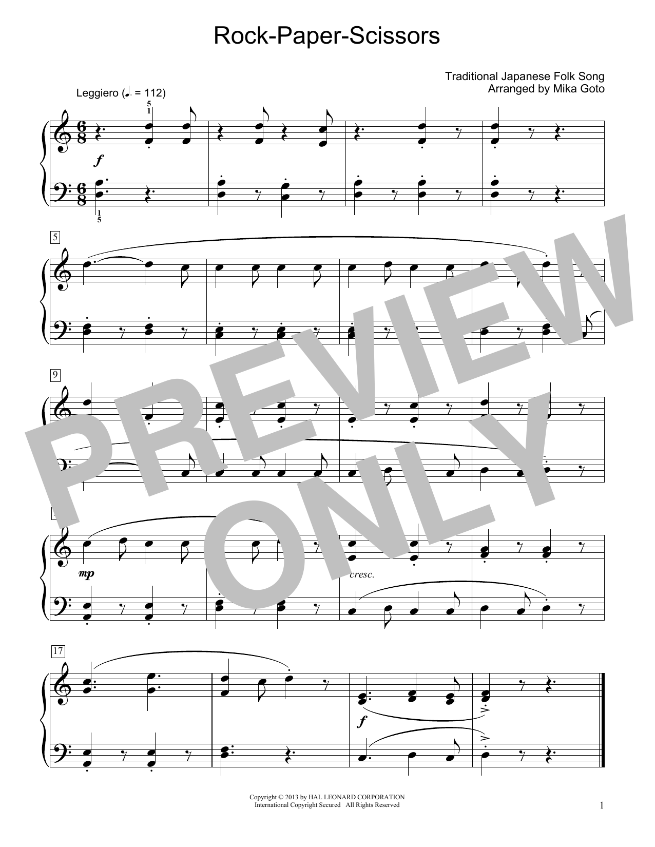 Product picture to: Rock-Paper-Scissors (arr. Mika Goto)