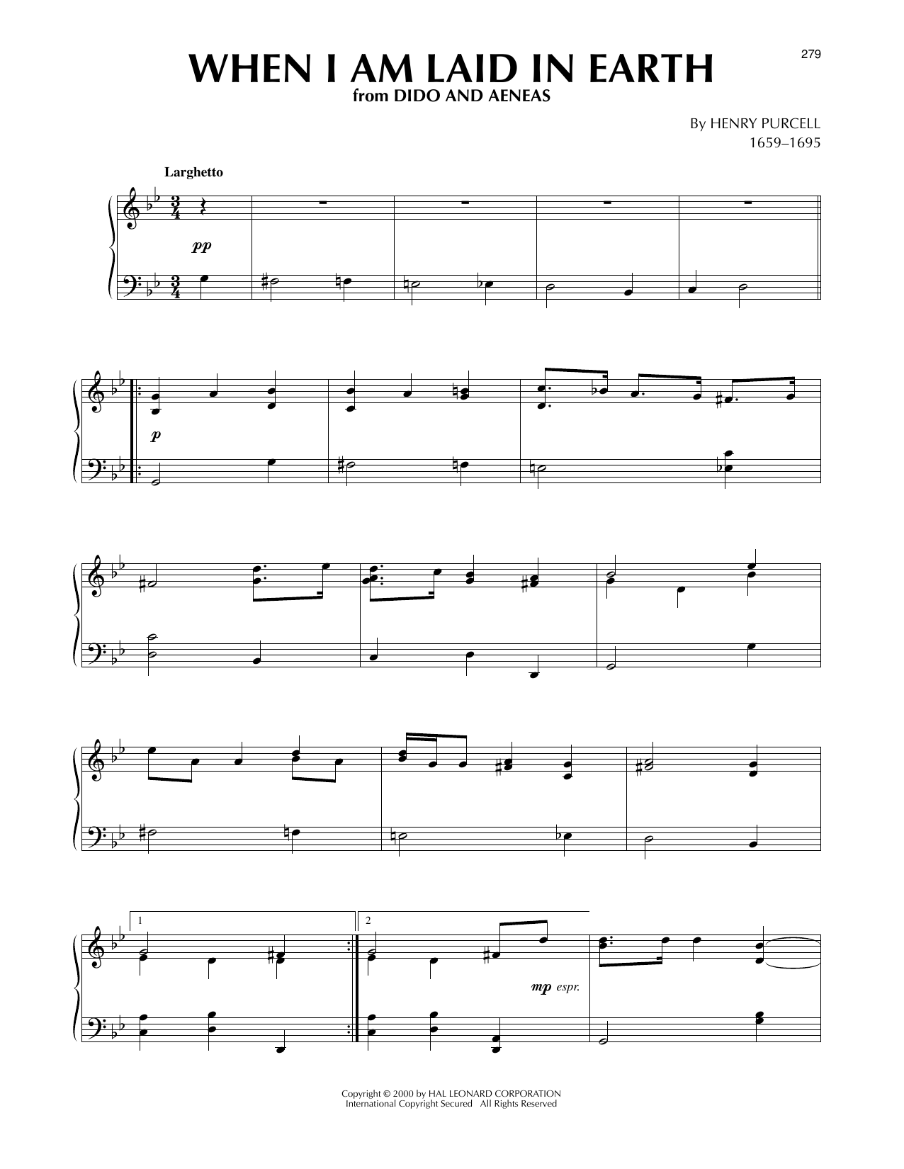 Produktbild zu: When I Am Laid In Earth (from Dido and Aeneas)