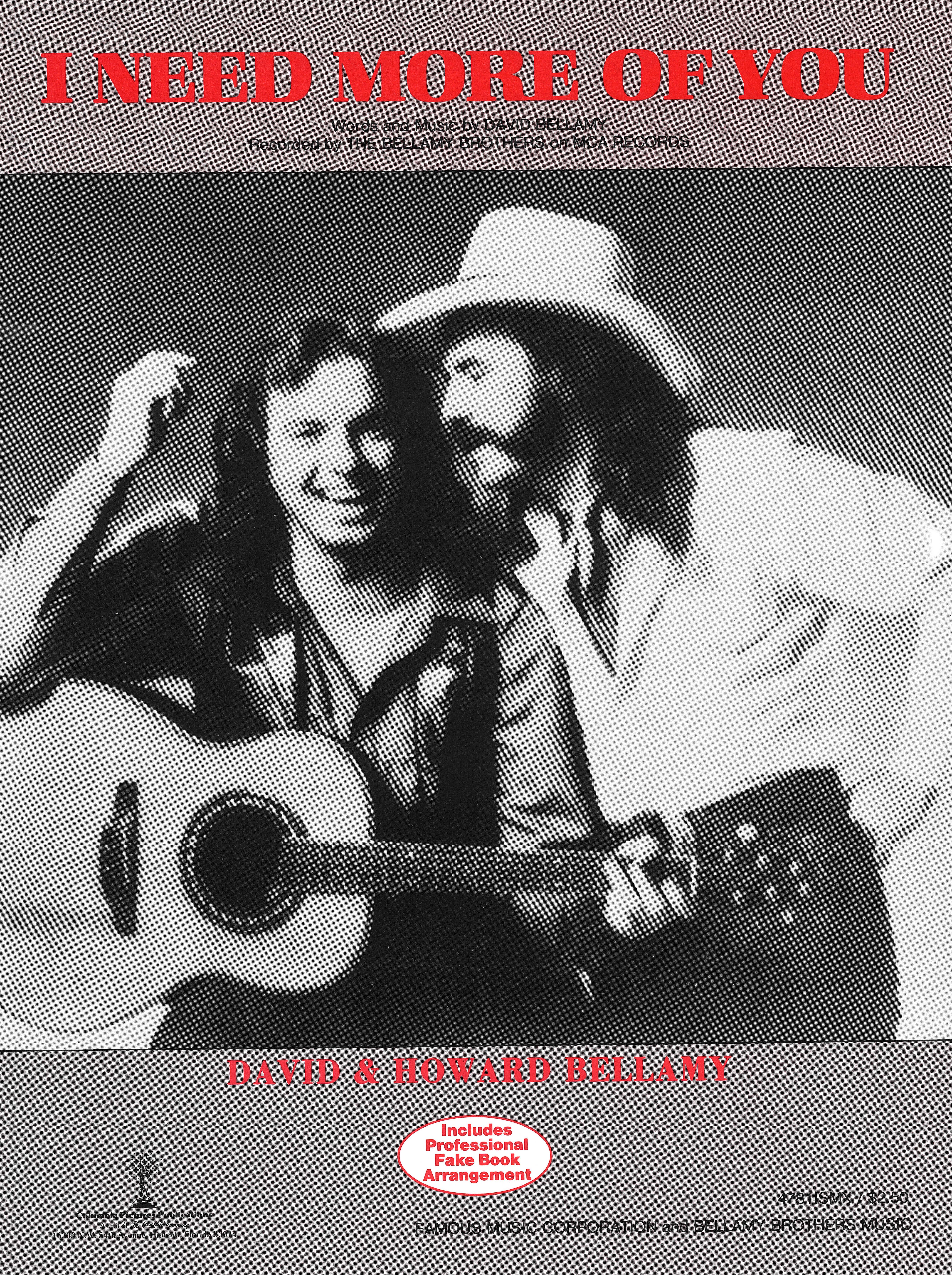 cover: I Need More Of You, Bellamy Brothers