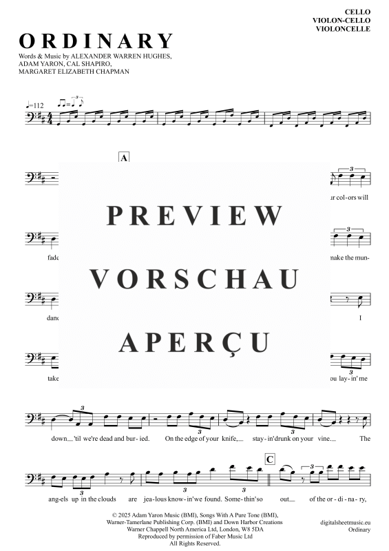 gallery: Ordinary, Warren, Alex, Violoncello