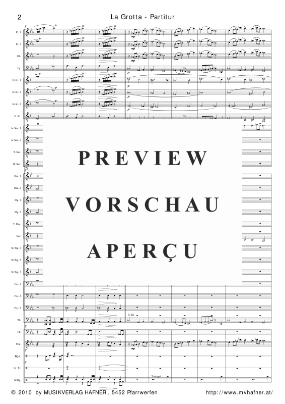 Product gallery: Page 7 of 11 La Grotta, , (large wind orchestra)