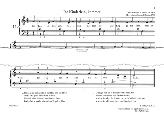 Produktgalerie: Seite 1 von 1 Ihr Kinderlein, kommet, Johann Abraham Peter Schulz, Gesang, Klavier