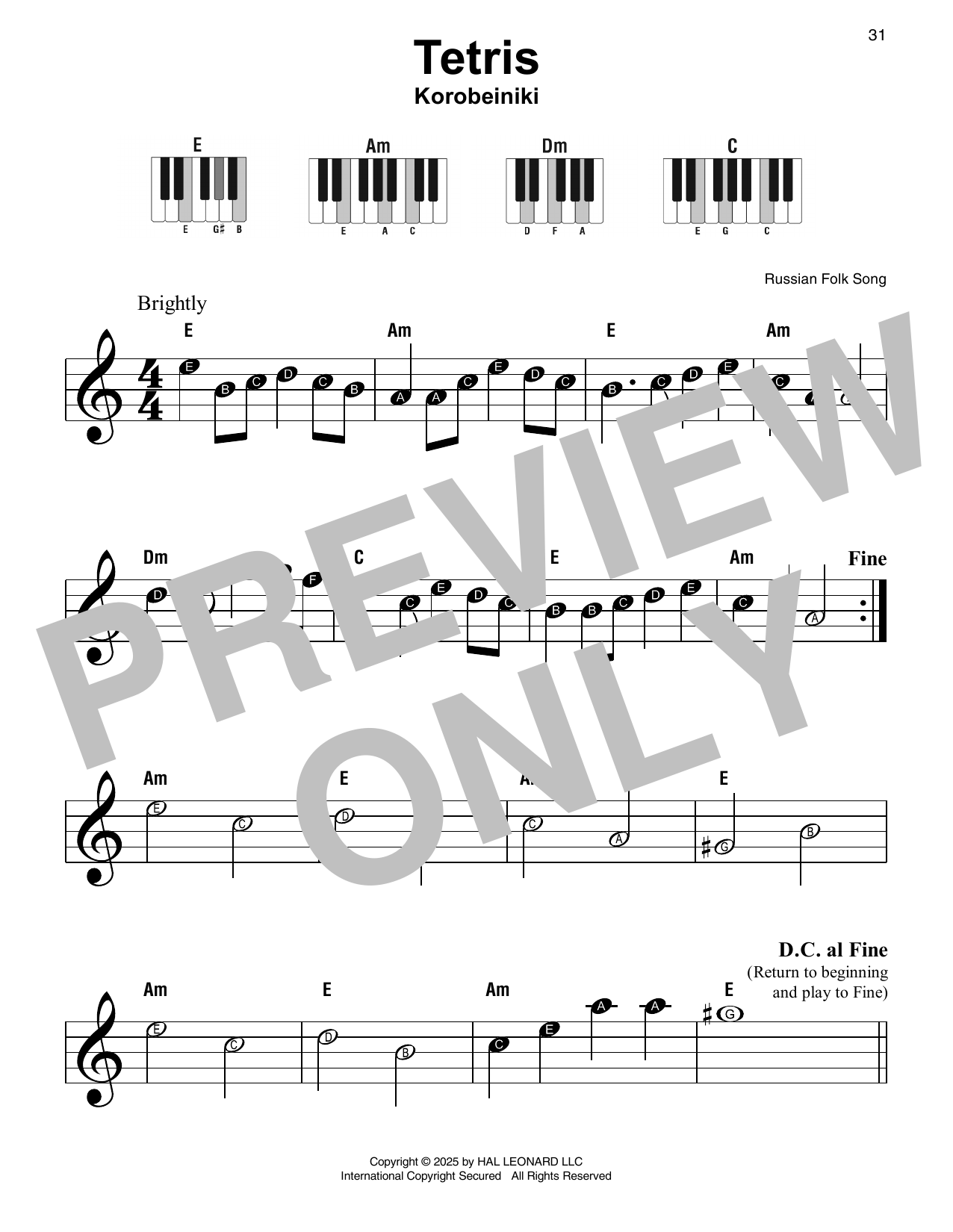 Product picture to: Korobeiniki Tetris Theme - Russian Folk Tune