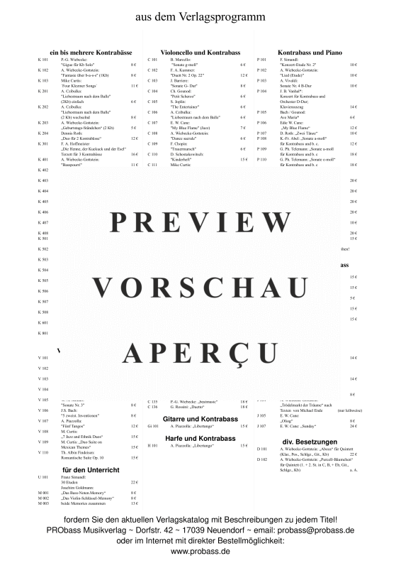 Produktgalerie: Seite 9 von 11 Sonate g-moll, , Cello und Kontrabass