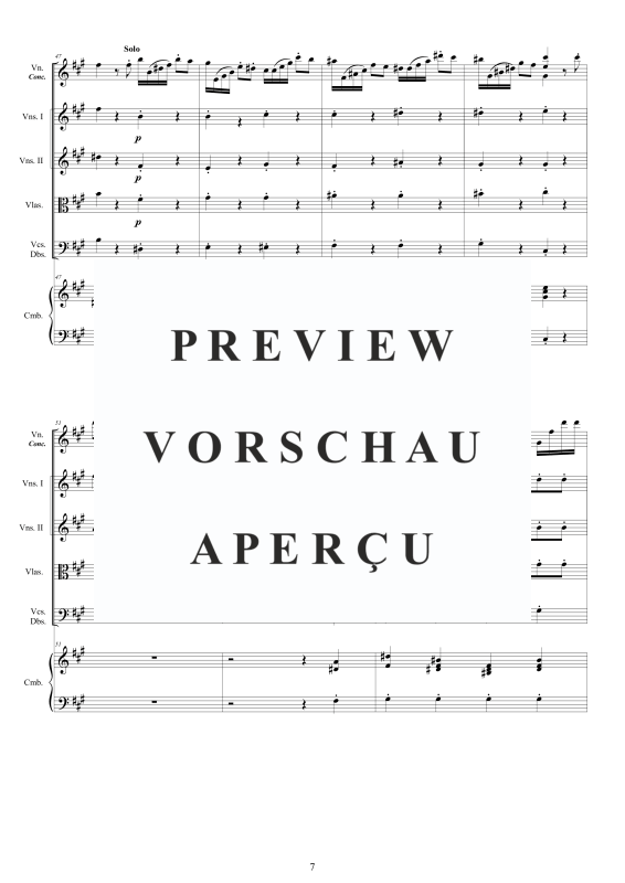 Produktgalerie: Seite 8 von 11 Concerto No.4 in A-Dur Op.9, , Violine concertante, Streicher Ensemble und Cembalo BC