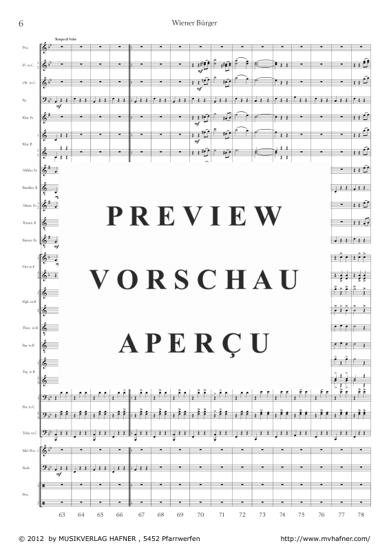 Product gallery: Page 10 of 11 Wiener Bürger, , (large wind orchestra)