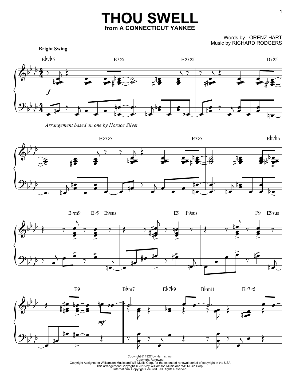 Produktbild zu: Thou Swell (arr. Brent Edstrom)
