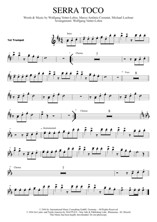 Product picture to: Serra Toco Marco Antonio Cornetet (Banda Pomerana)