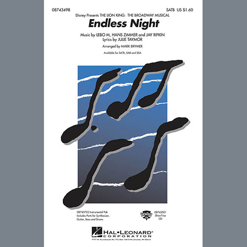 cover: Endless Night (from The Lion King: Broadway Musical) (arr. Mark Brymer), Lebo M., Hans Zimmer, Jay Rifkin and Julie Taymor