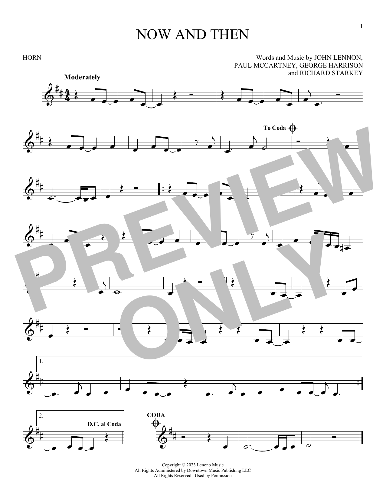 Produktgalerie: Seite 1 von 1 Now And Then, The Beatles, Horn