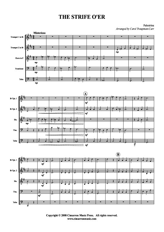 Produktbild zu: The Strife is Oer Giovanni Pierluigi da Palestrina