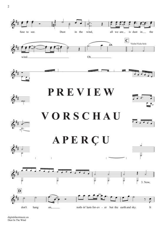 Product gallery: Page 3 of 4 Dust In The Wind , Kansas, Clarinet in B-flat