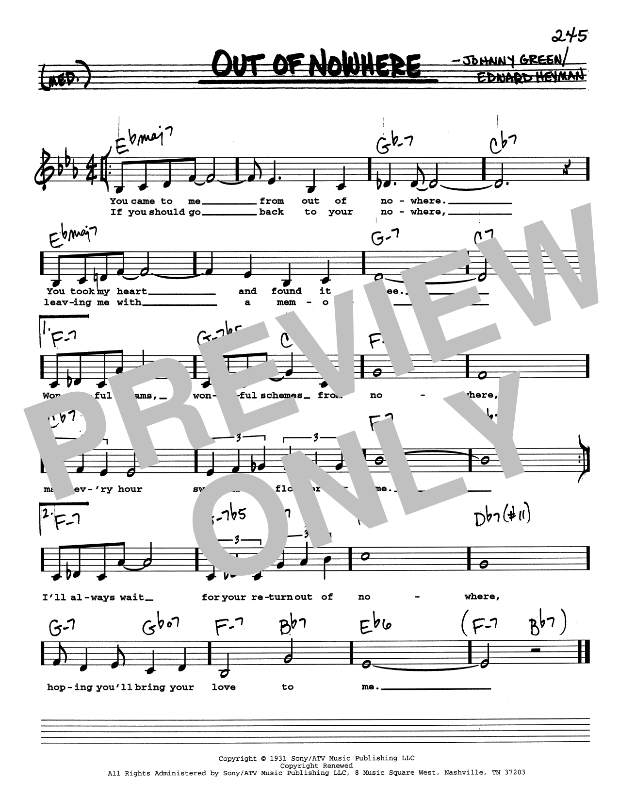 Produktbild zu: Out Of Nowhere (Low Voice)