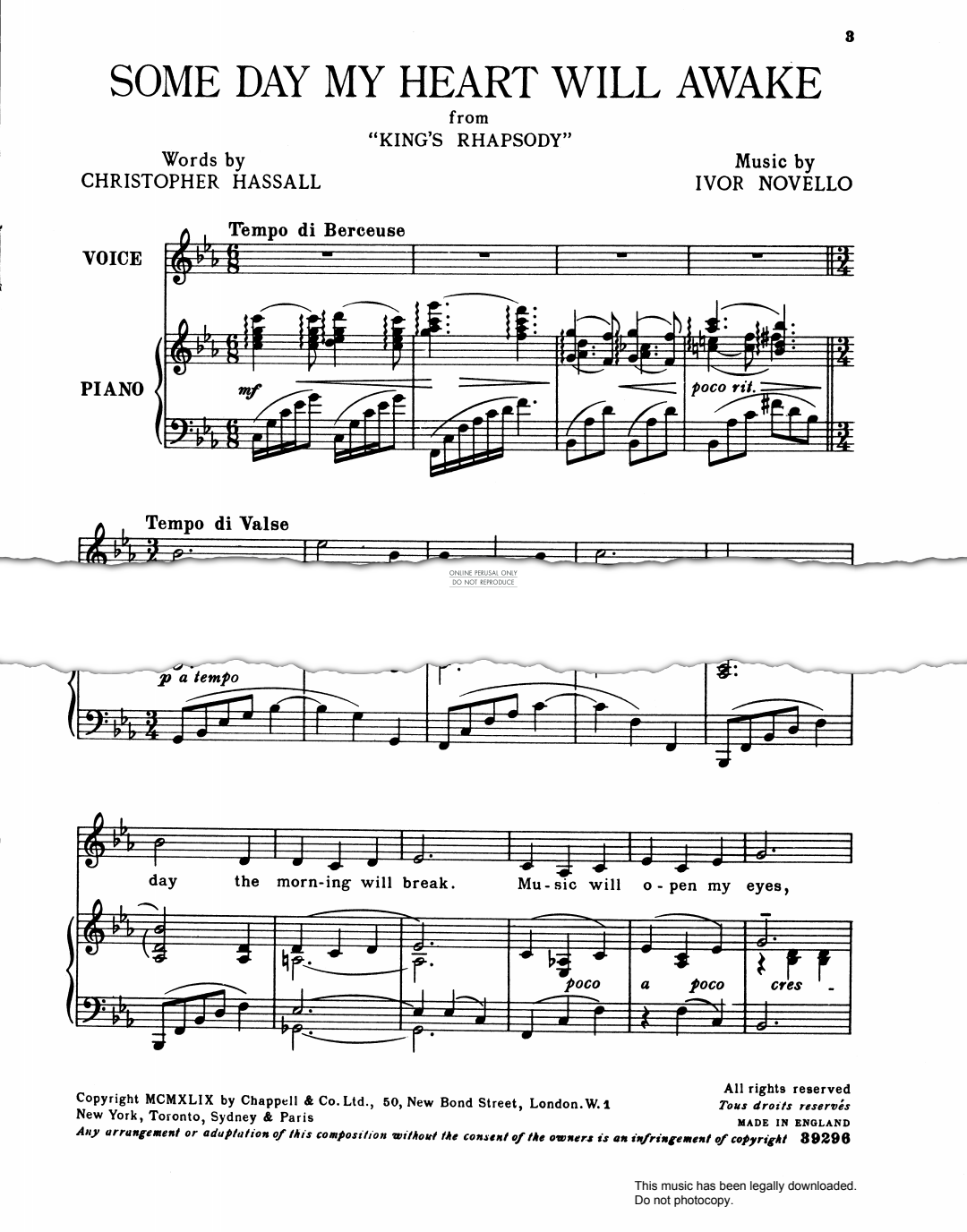 Produktbild zu: Some Day My Heart Will Awake (from 'King's Rhapsody')