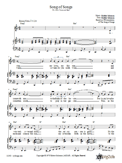 Product gallery: Page 1 of 1 Song of Songs, Robbie Solomon