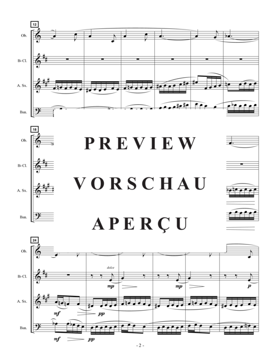 Product gallery: Page 5 of 17 Lullaby of the Sea , , (oboe, clarinet, alto saxophone and bassoon)