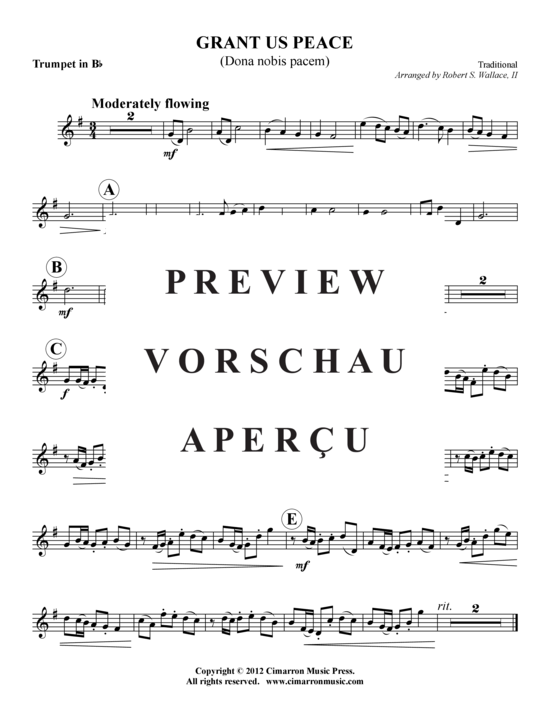 gallery: Grant Us Peace (Dona Nobis Pacem) , ,  (Trompete in B + Klavier)