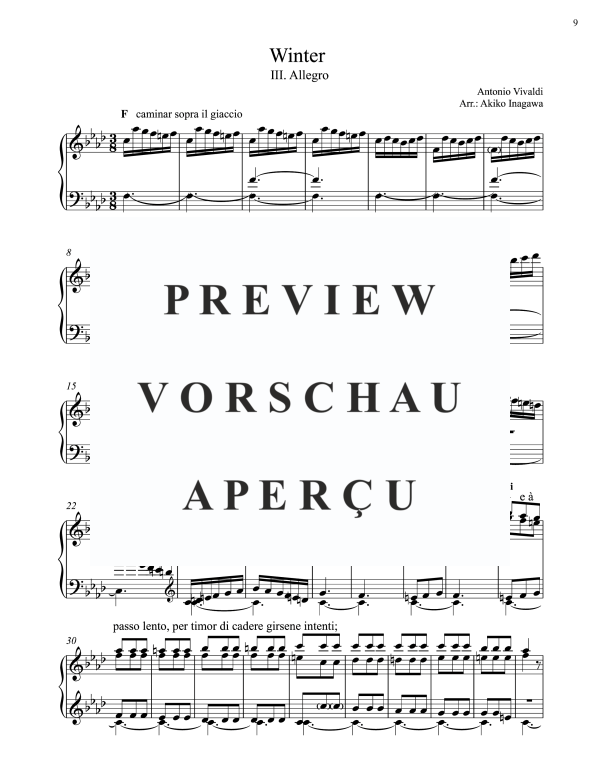 Product gallery: Page 10 of 11 Winter (from: Four Seasons - 3 movements), Inagawa, Akiko, Klavier Solo