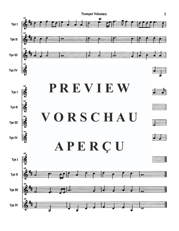 Produktgalerie: Seite 7 von 11 Trumpet Voluntary, , Trompeten Quartett